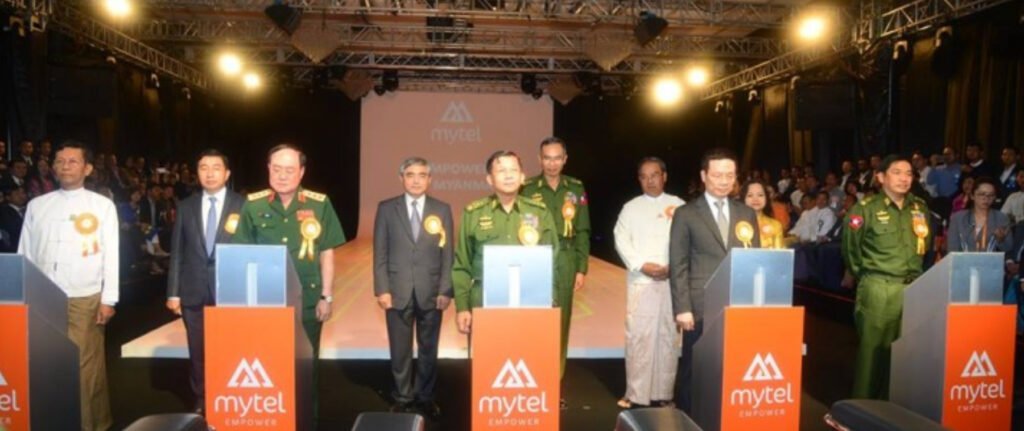 The Coup leader Senior General Min Aung Hlaing attended the Mytel Opening Ceremony in 2018